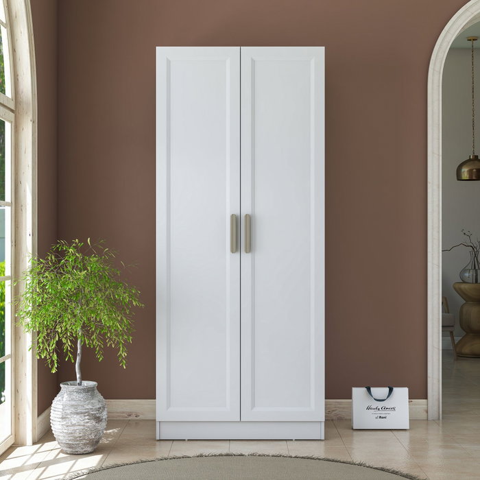 Hanah Home Armario Blanco con Estanterías